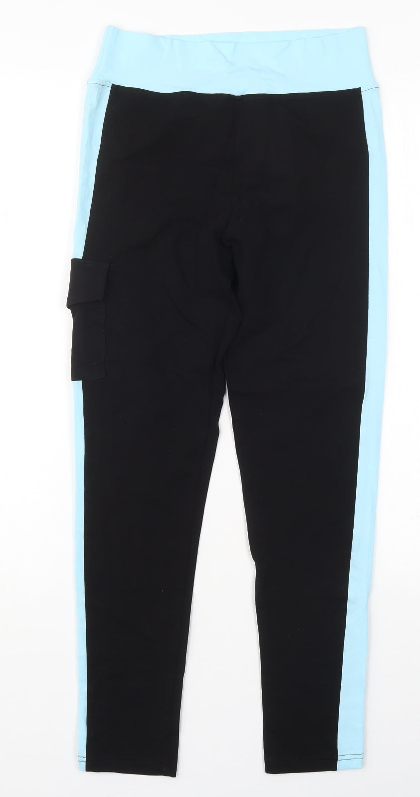 I Love Sia Womens Black  Cotton Capri Leggings Size M L25 in Regular  - Blue