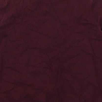 Burton Mens Purple Collared  Cotton Pullover Jumper Size L