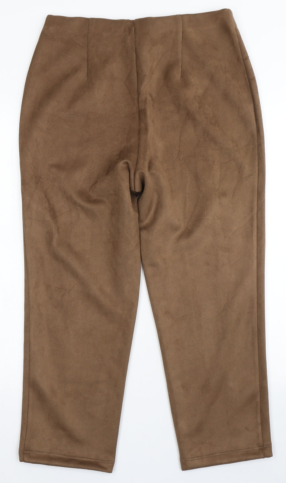 Womens UK Size 16 Afibel Regular Fit Capri Brown Trousers