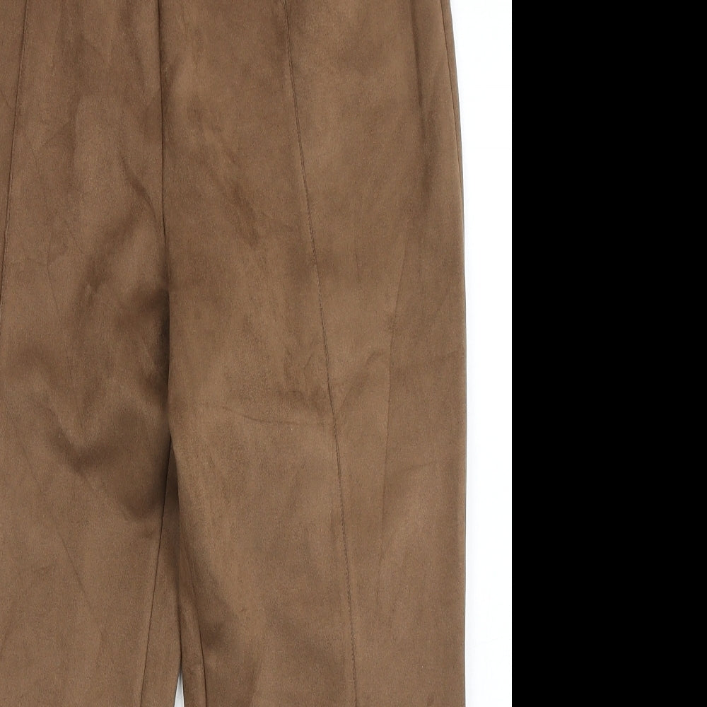 Womens UK Size 16 Afibel Regular Fit Capri Brown Trousers