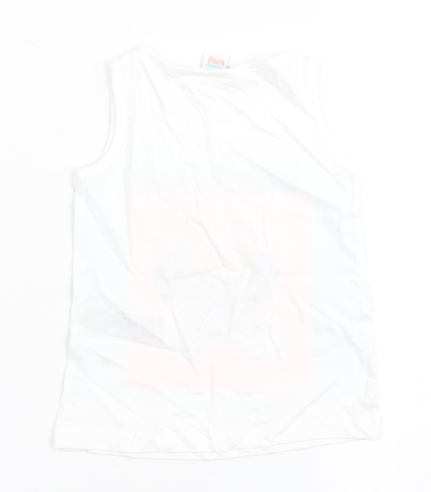 Disney Baby Girls White  100% Cotton Basic Tank Size 9-12 Months Round Neck  - Minnie Mouse