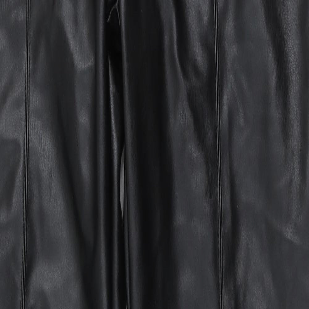 Womens UK Size 30 Preworn Regular Fit  Black Trousers