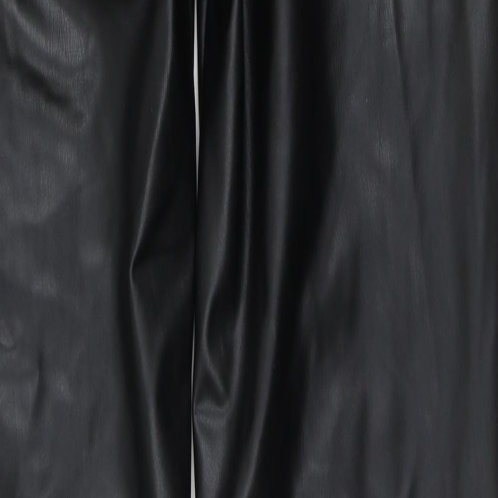 Womens UK Size 30 Preworn Regular Fit  Black Trousers