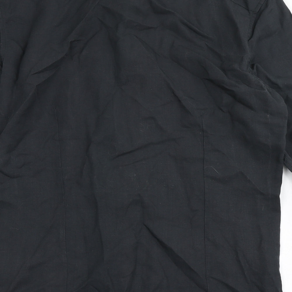 Mens UK Size M Natural Project Black  Button-Up Long Sleeve Casual Shirt