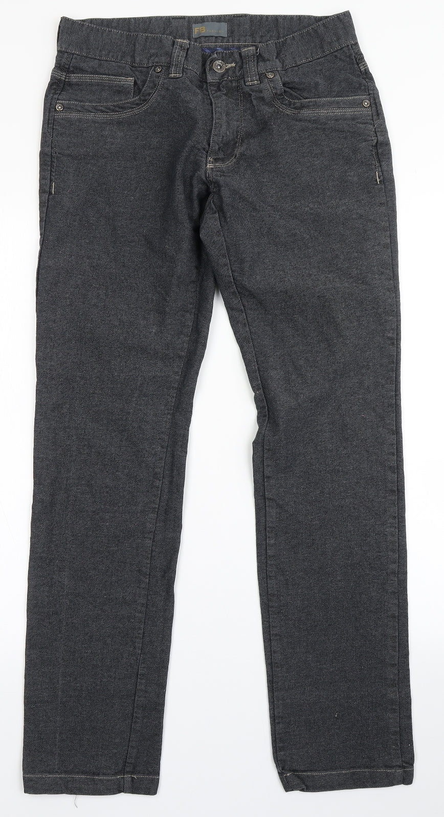FB Fashion Womens Black  Polyester Skinny Jeans Size 30 L31 in Regular Button