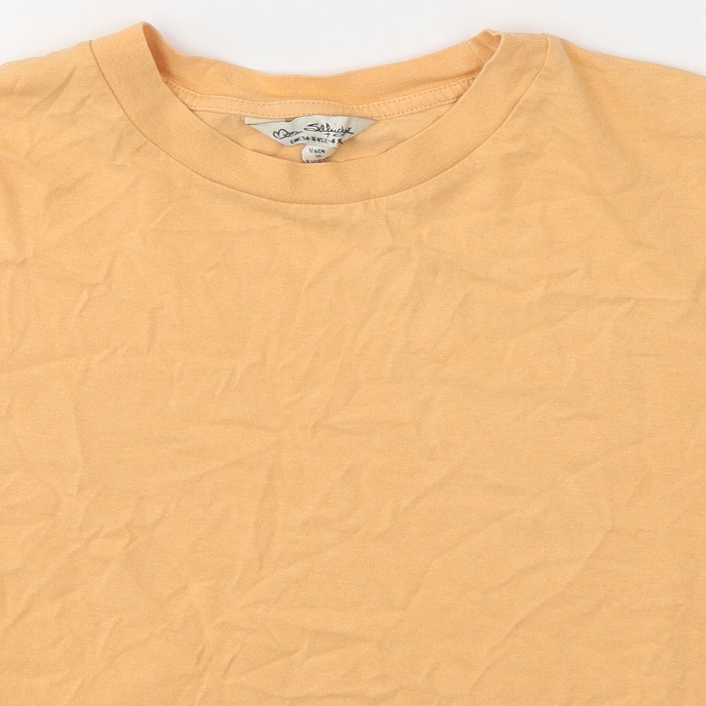 Womens UK Size S Miss Selfridge Orange Basic T-Shirt