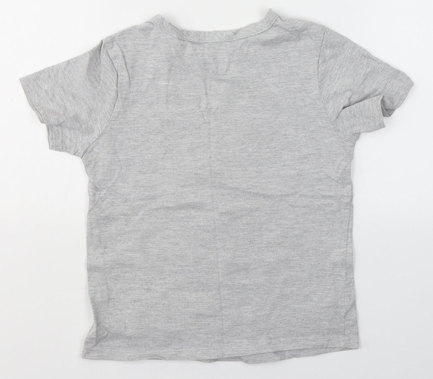 Woolworths Boys Grey  Cotton Basic T-Shirt Size 5 Years Round Neck  - Music before bed