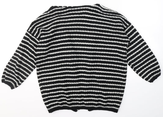 Womens UK Size S SWEEWE Black Cardigan Jumper
