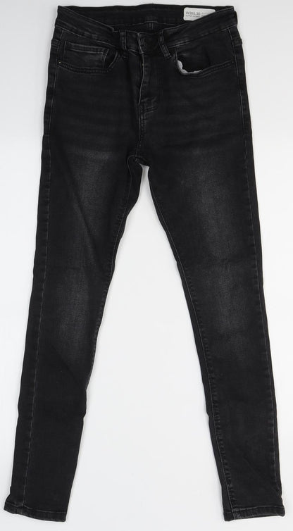 Denim & Co. Womens Black  Cotton Skinny Jeans Size 30 in L29 in Slim