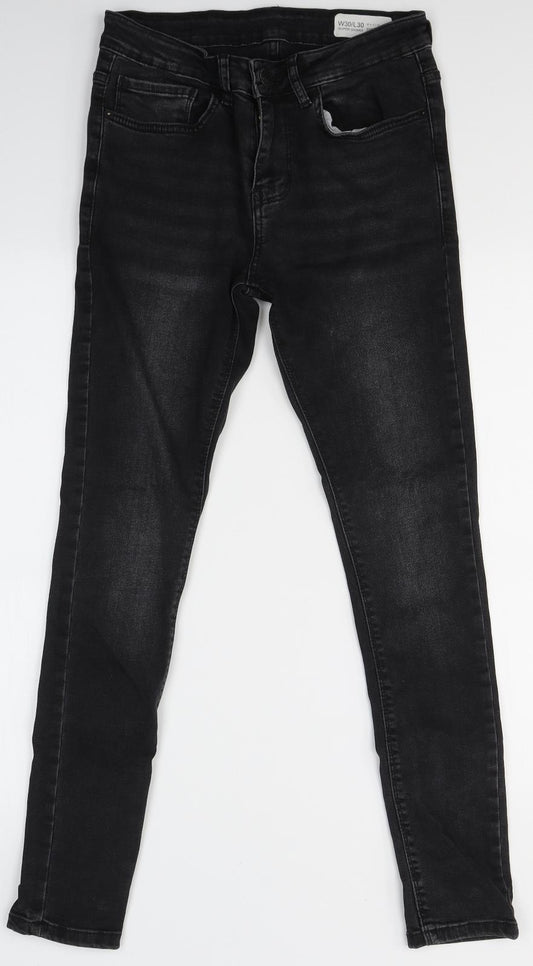 Denim & Co. Womens Black  Cotton Skinny Jeans Size 30 in L29 in Slim