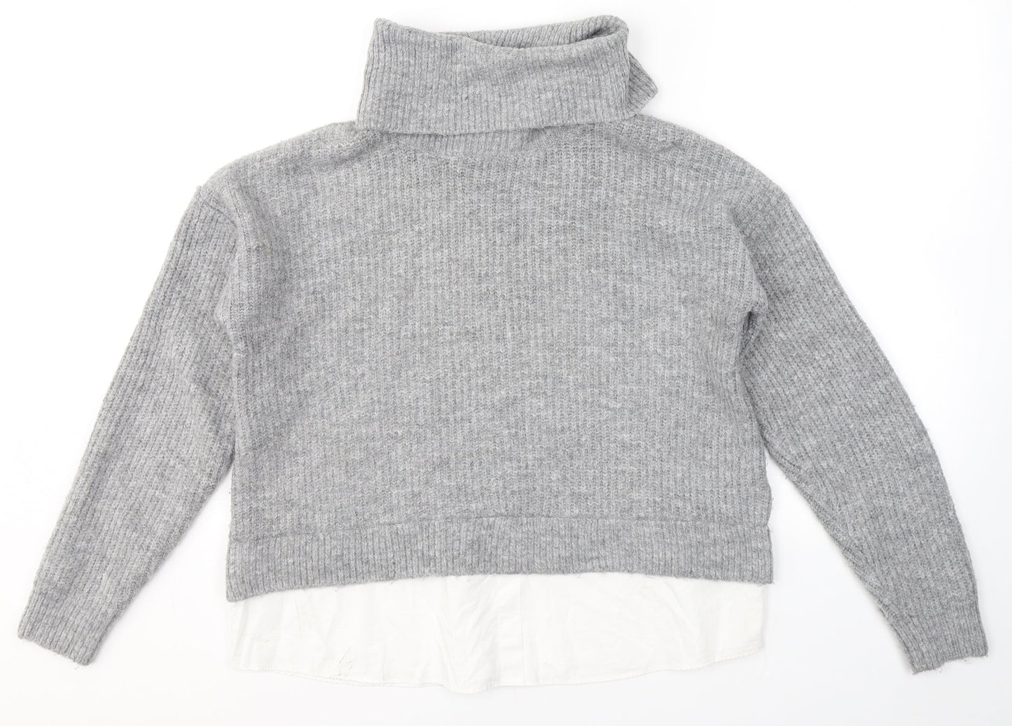 Womens UK Size S New Look Grey Pullover Jumper