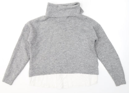 Womens UK Size S New Look Grey Pullover Jumper