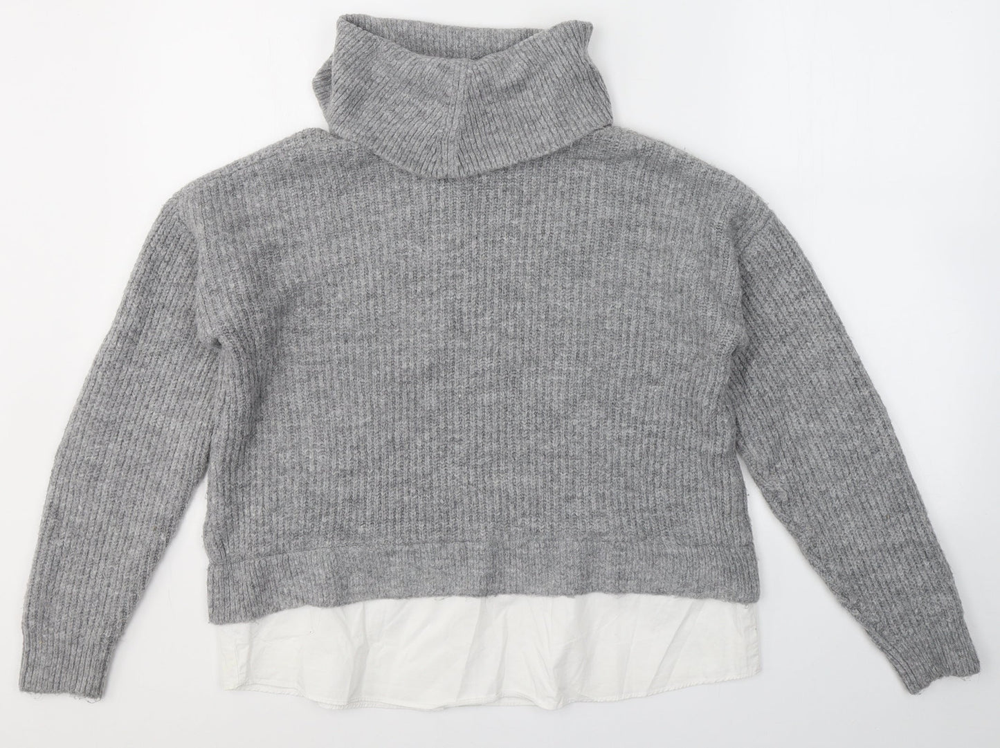 Womens UK Size S New Look Grey Pullover Jumper