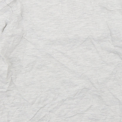 Primark Boys Grey  Cotton Basic T-Shirt Size 4-5 Years Crew Neck  - Skateboard