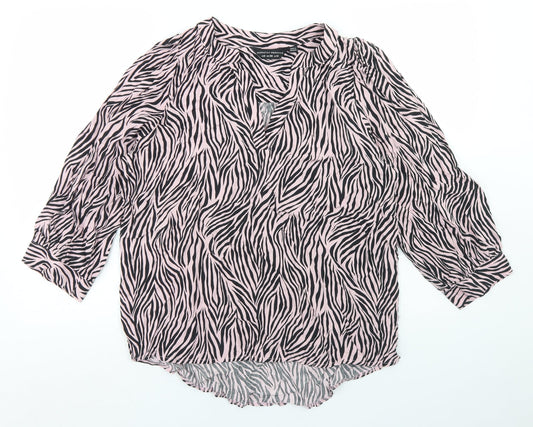Womens UK Size 10 Dorothy Perkins Pink Basic Blouse