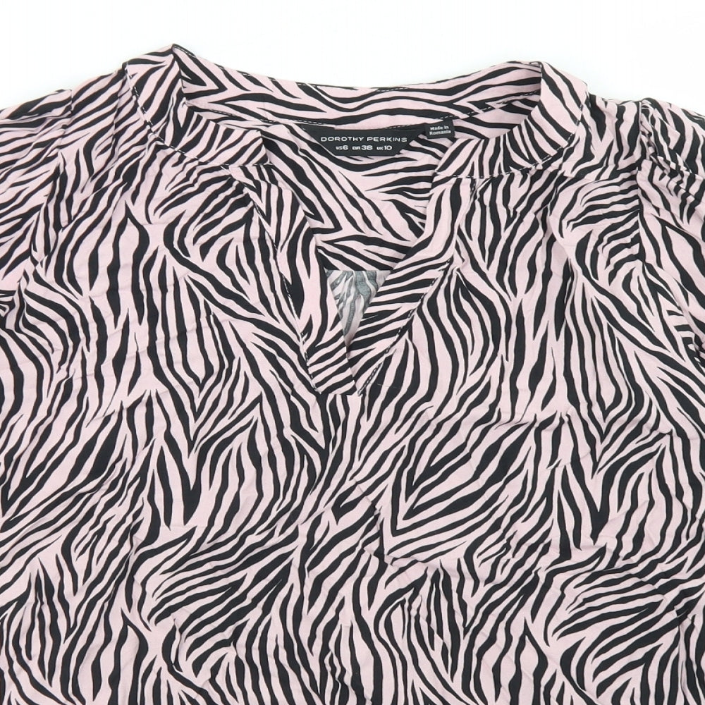 Womens UK Size 10 Dorothy Perkins Pink Basic Blouse
