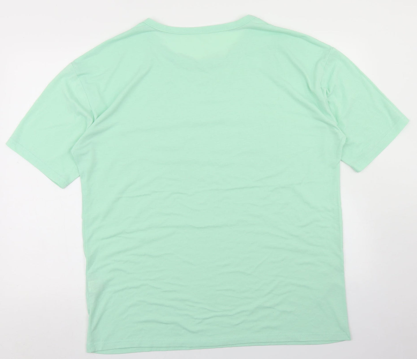 SheIn Womens Green  Polyester Basic T-Shirt Size XL Crew Neck - California