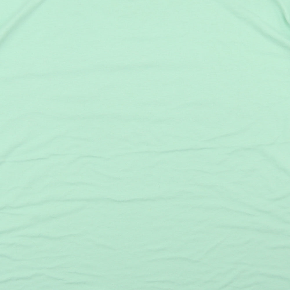 SheIn Womens Green  Polyester Basic T-Shirt Size XL Crew Neck - California