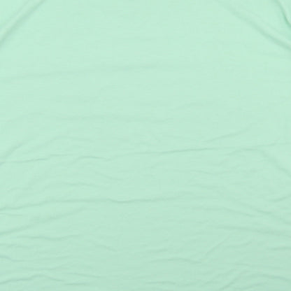 SheIn Womens Green  Polyester Basic T-Shirt Size XL Crew Neck - California