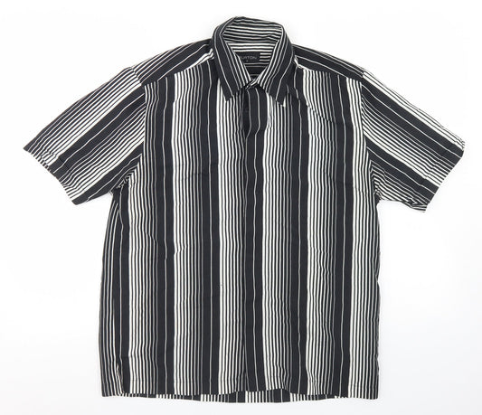 Mens UK Size S Burton Black  Button-Up Short Sleeve Casual Shirt