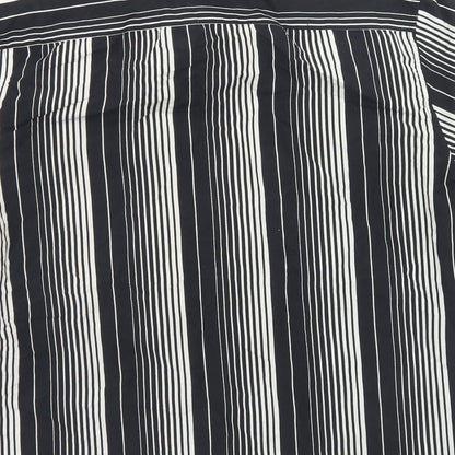 Mens UK Size S Burton Black  Button-Up Short Sleeve Casual Shirt