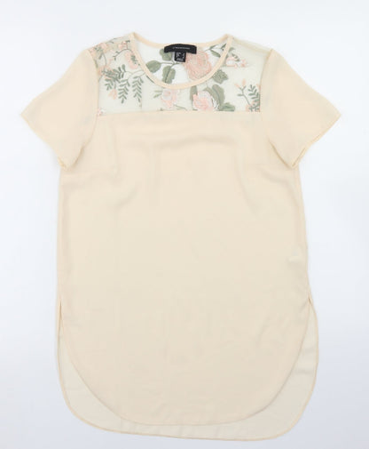 Womens UK Size 6 Atmosphere Beige Basic Blouse