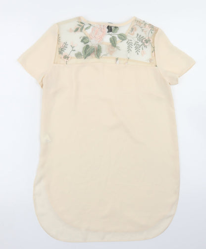 Womens UK Size 6 Atmosphere Beige Basic Blouse