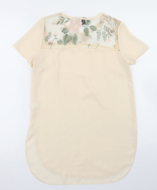 Womens UK Size 6 Atmosphere Beige Basic Blouse