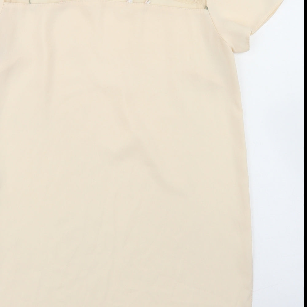 Womens UK Size 6 Atmosphere Beige Basic Blouse