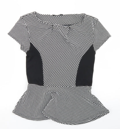 Womens UK Size 12 Dorothy Perkins Black Basic T-Shirt