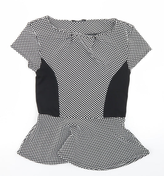 Womens UK Size 12 Dorothy Perkins Black Basic T-Shirt