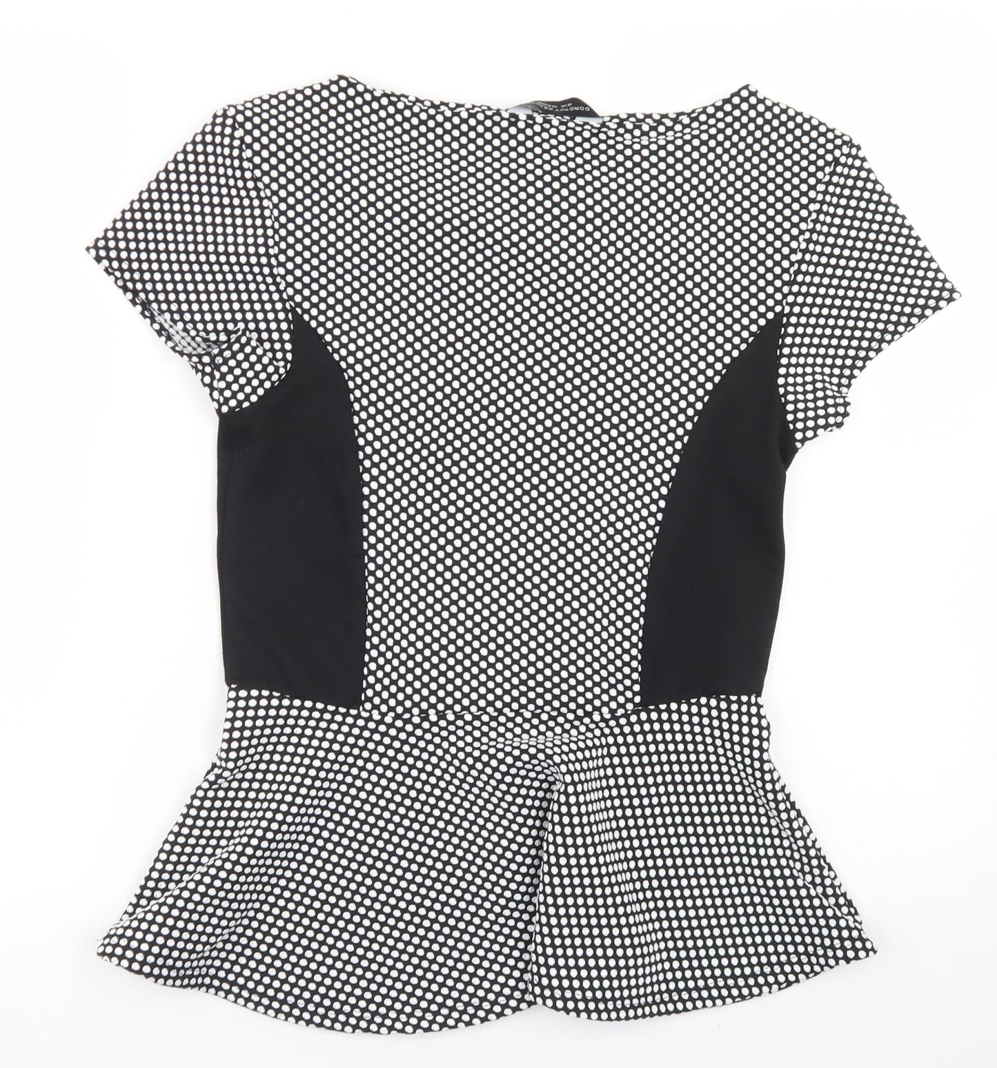 Womens UK Size 12 Dorothy Perkins Black Basic T-Shirt
