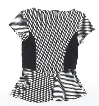 Womens UK Size 12 Dorothy Perkins Black Basic T-Shirt