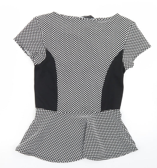 Womens UK Size 12 Dorothy Perkins Black Basic T-Shirt