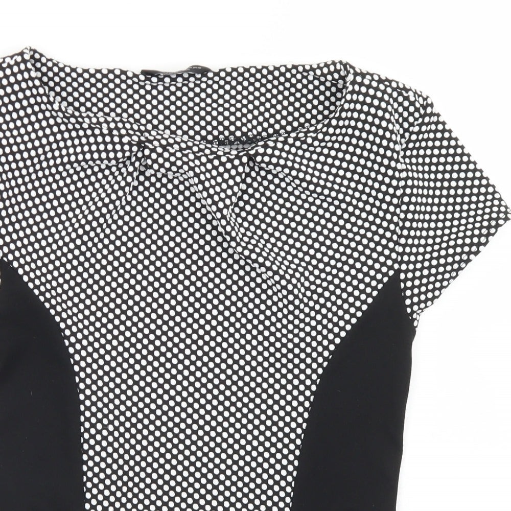 Womens UK Size 12 Dorothy Perkins Black Basic T-Shirt
