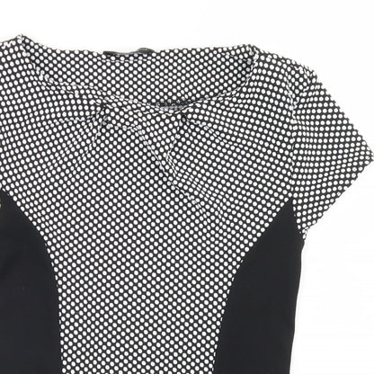 Womens UK Size 12 Dorothy Perkins Black Basic T-Shirt