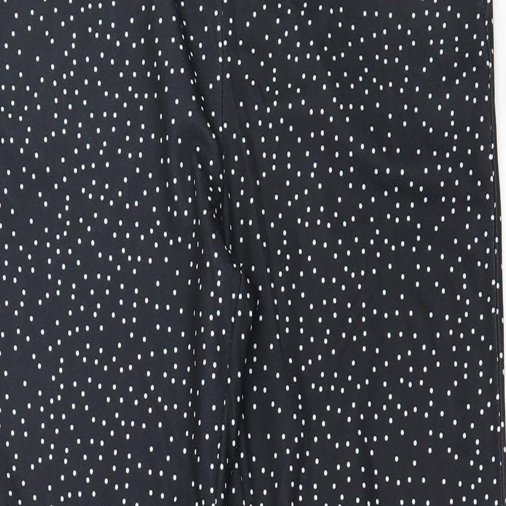 SheIn Womens Black Polka Dot Polyester Capri Leggings Size L L30.5 in