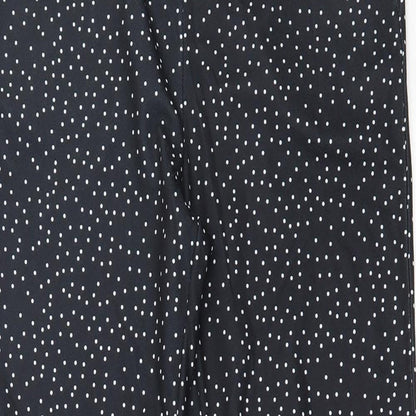 SheIn Womens Black Polka Dot Polyester Capri Leggings Size L L30.5 in