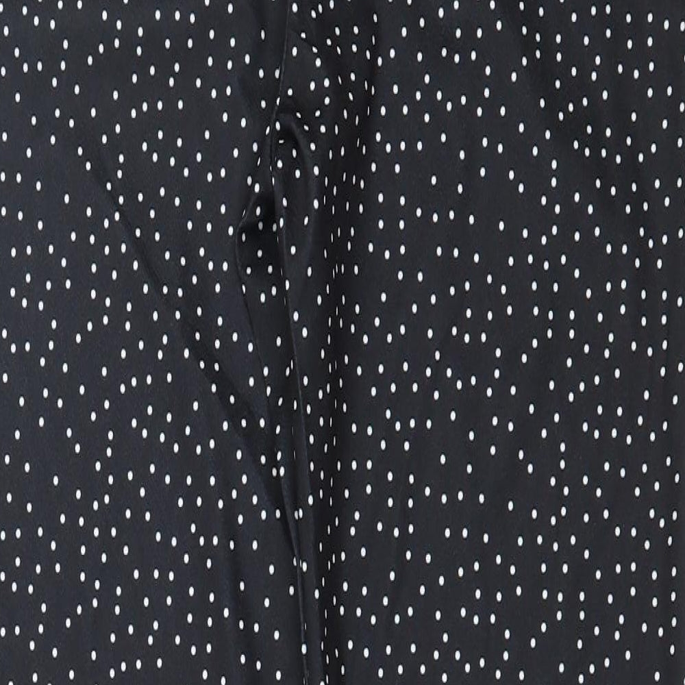 SheIn Womens Black Polka Dot Polyester Capri Leggings Size L L30.5 in