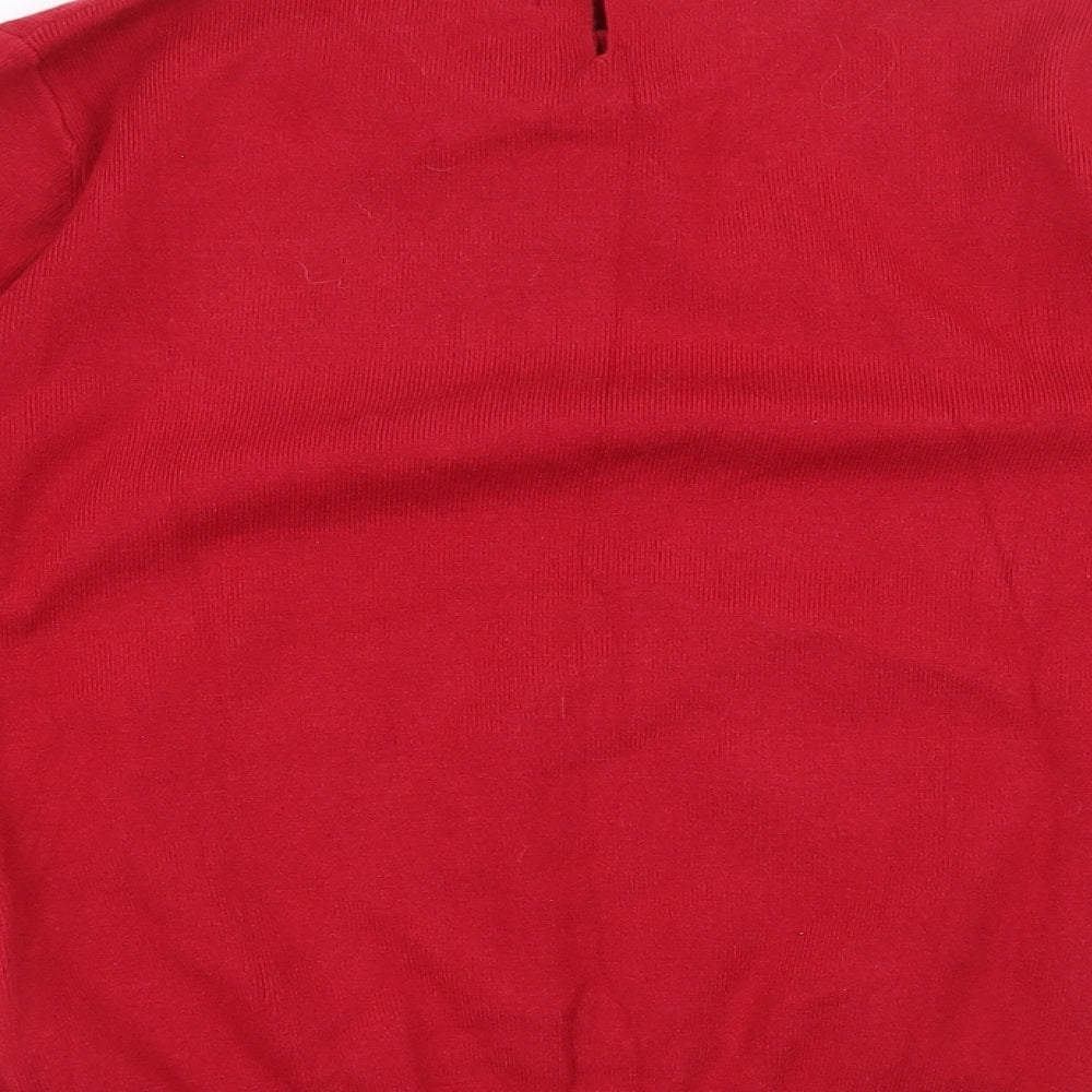 Womens UK Size 12 Darling Red Pullover Jumper
