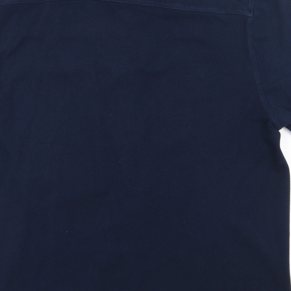 Matalan Mens Blue  Cotton  Polo Size XL Henley Button