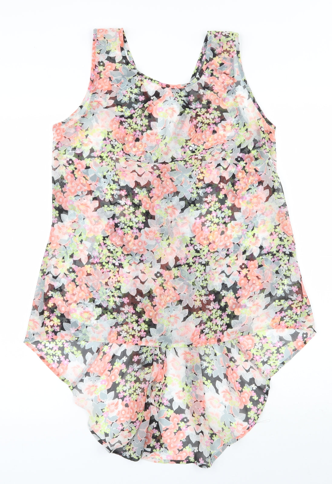 Womens UK Size 10 Oasis Multicoloured Basic Blouse