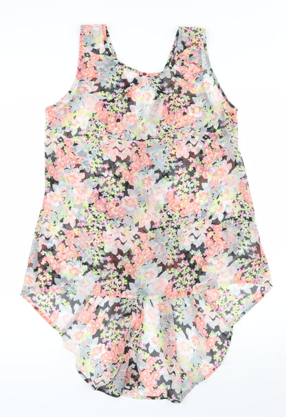 Womens UK Size 10 Oasis Multicoloured Basic Blouse
