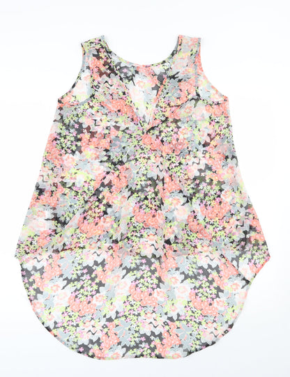 Womens UK Size 10 Oasis Multicoloured Basic Blouse