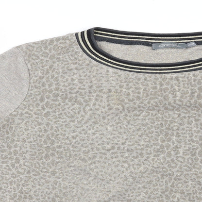 Geisha  Womens  Round Neck Animal Print Polyester Pullover Jumper Size 10