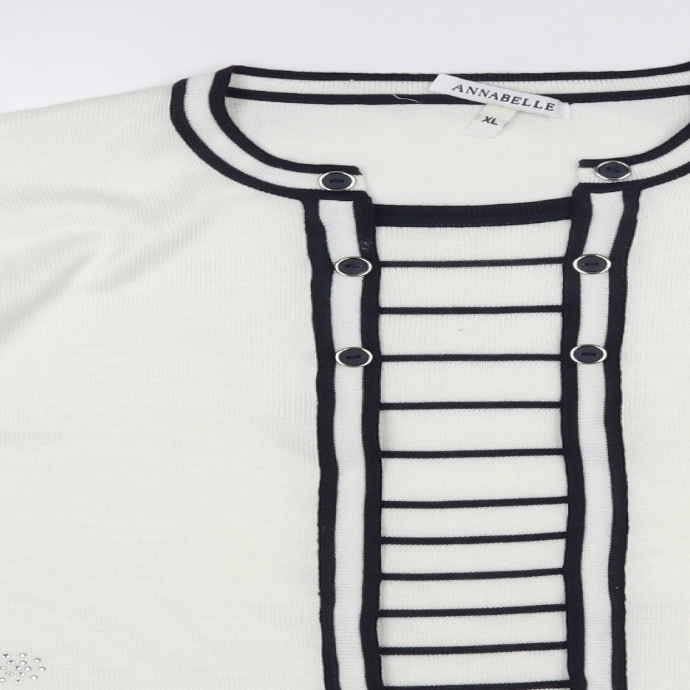 Womens UK Size XL Annabelle White Pullover Jumper
