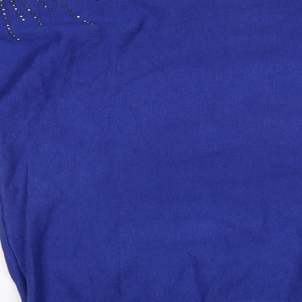 Kilky Womens Blue Round Neck  Viscose Pullover Jumper Size M   - Cold shoulder