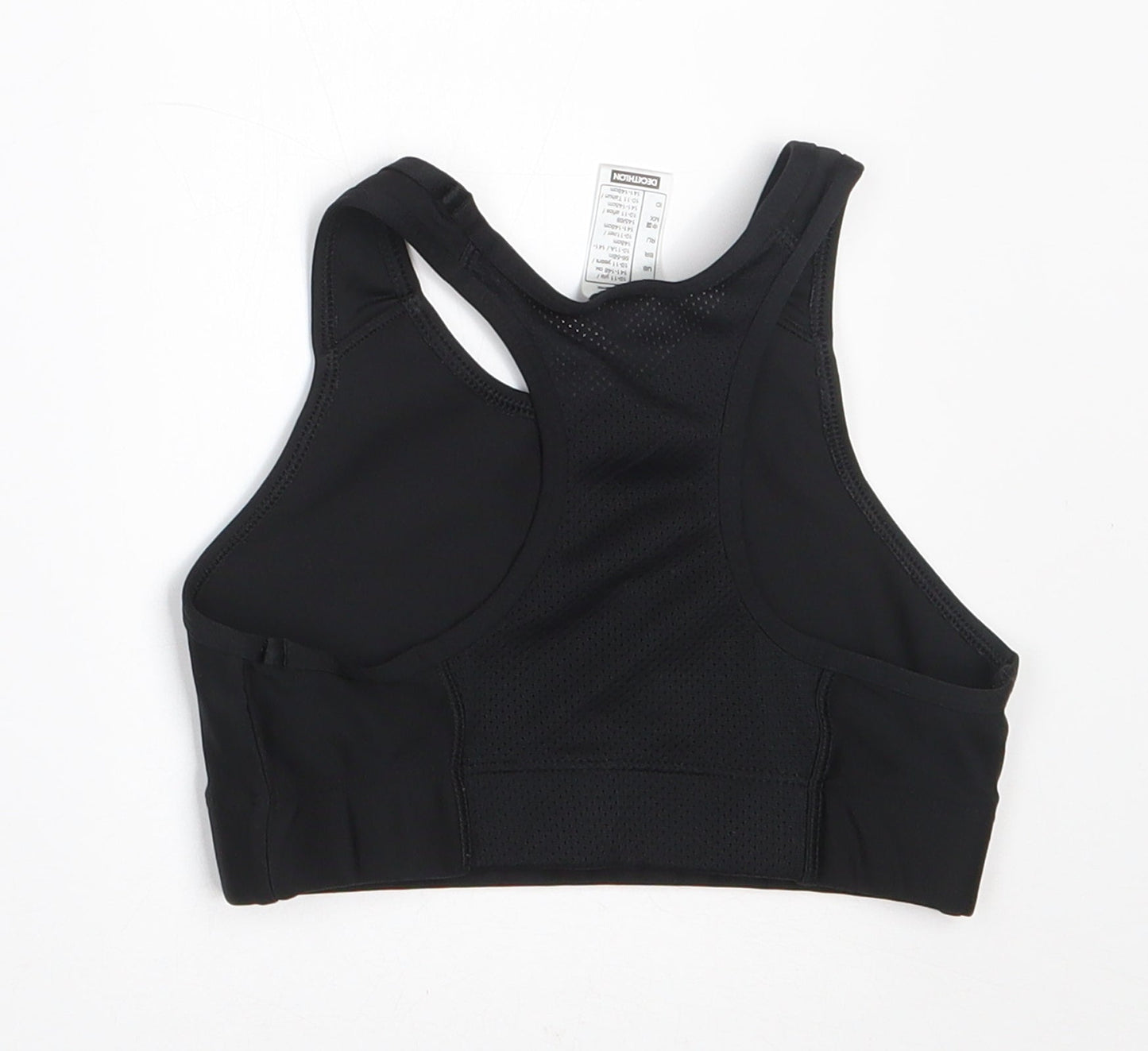 DECATHLON Girls Black  Polyester Cropped Tank Size 10-11 Years Round Neck Pullover