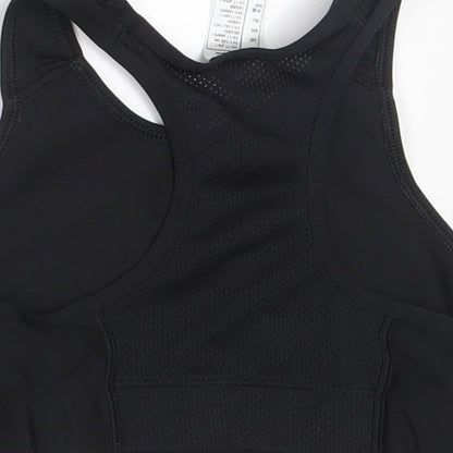 DECATHLON Girls Black  Polyester Cropped Tank Size 10-11 Years Round Neck Pullover