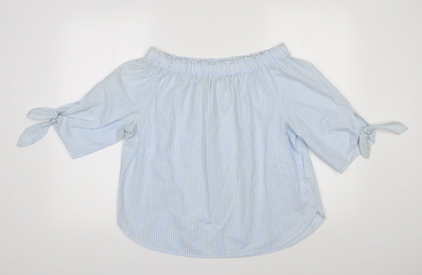 Womens UK Size 8 H&M Blue Basic Blouse